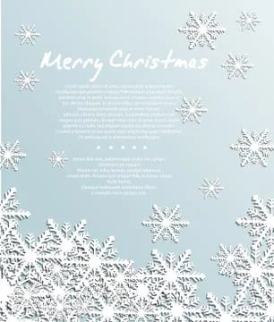 Snowlfake christmas background Stock Illustration