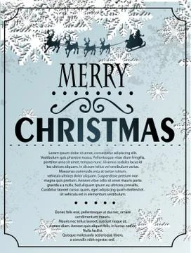 Snowlfake christmas background Stock Illustration