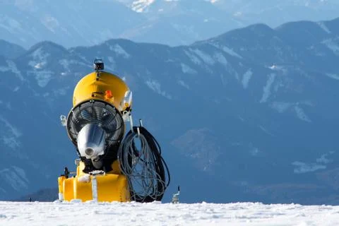 Snowmachine austrian alps Stock Photos