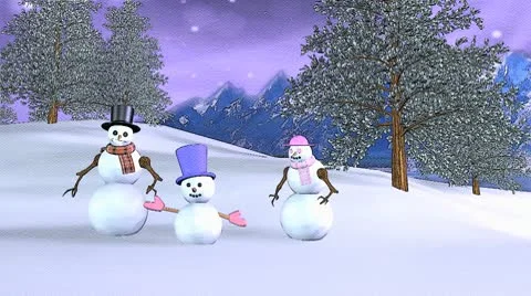 Snowman 02 Stock Footage 10700045