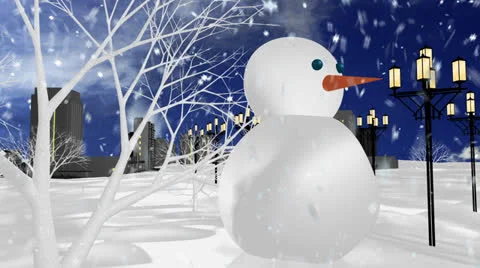 Snowman 1 Stock Footage 25161463