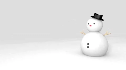 Snowman 3D Background Stock Footage 42972145