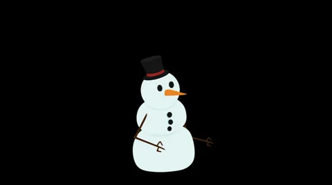 Snowman Animation Stock Footage 33075398