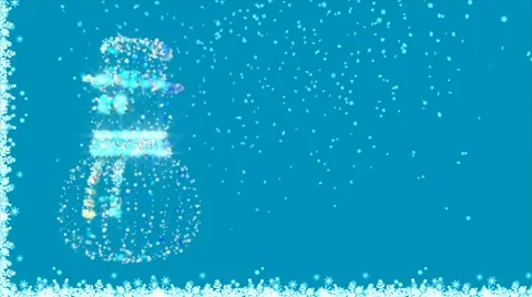 Snowman animation Stock Footage 59325393