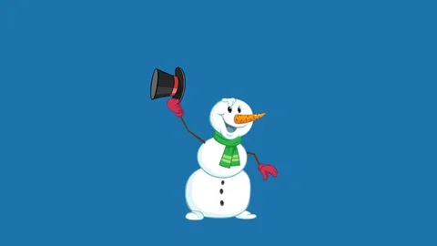 Snowman animation Stock Footage 120925781