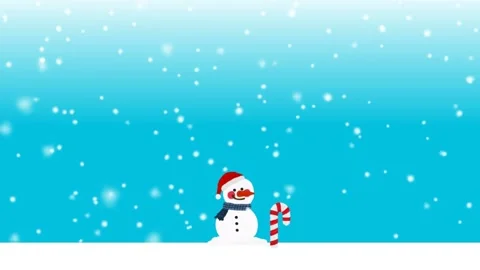 Snowman background animations Stock Footage 223481324