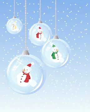 Snowman bauble Stock Illustration