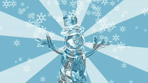 Snowman blue Stock Footage 567840