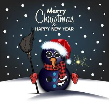 Snowman from bowling balls Illustrazione stock