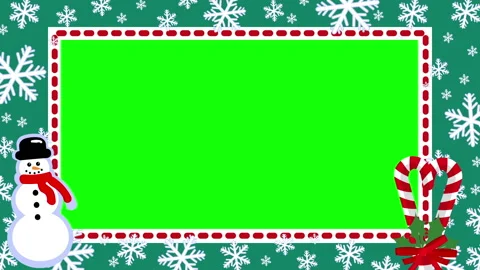 Snowman candycnaes chroma Stock Footage 166777950