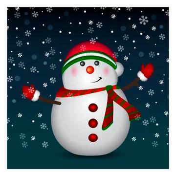 Snowman card Stock Illustration