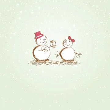 Snowman Character Stock-Illustration