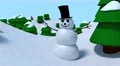 Snowman Christmas holidays happy waving cartoon winter snow man loop 4k 4k or 4k+ Resolution