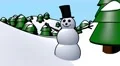 Snowman Christmas holidays happy waving cartoon winter snow man loop 4k 4k or 4k+ Resolution