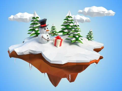 Snowman at Christmas Stock Illustration