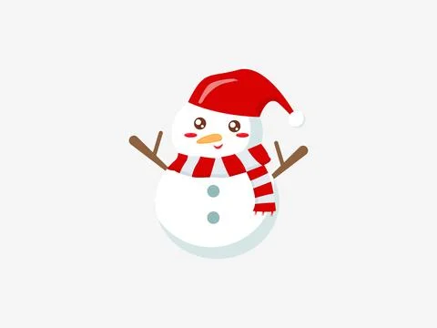 Snowman Christmas Vector Stock Illustration