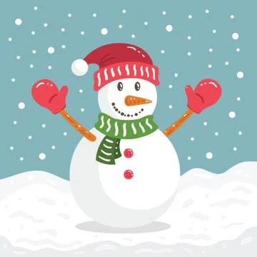 Snowman Christmas Winter Stock Illustration