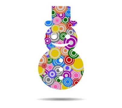 Snowman circles icon vector イラスト素材