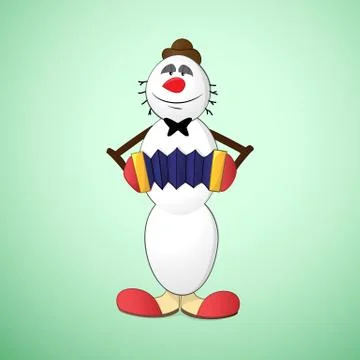 Snowman clown Stock Illustration