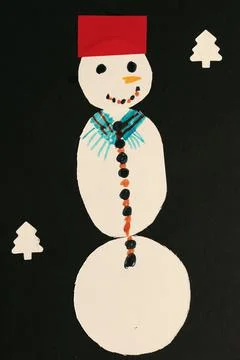 Snowman Collage Stock Illustration