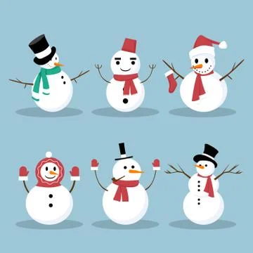 Snowman Collection Stock Illustration