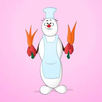 Snowman cook Stock Illustration