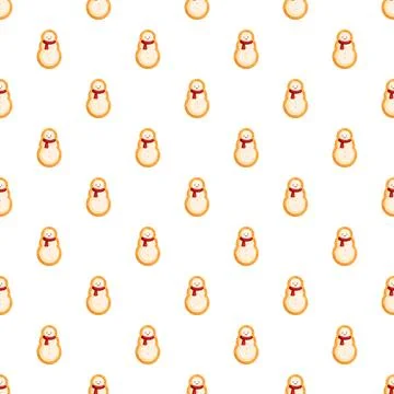 Snowman cookie pattern creating festive holiday background イラスト素材