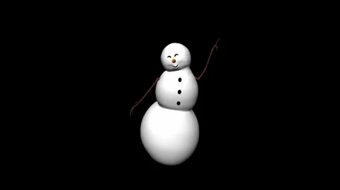 Snowman Dance 03 Video stock 988274