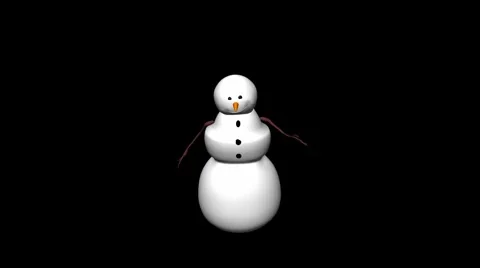 Snowman Dance Stock Footage