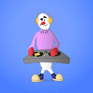 Snowman DJ Stock-Illustration