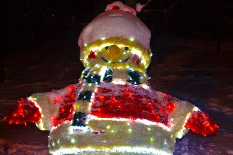 Snowman dressed up Stock Photos