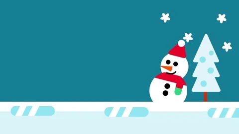 Snowman Enjoying Winter Scene Stock Footage 335633364