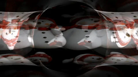 Snowman Figures Motion Mapping Stock Footage 32920069