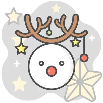 Snowman filled icon with background, vector illustration Stock Illustration
