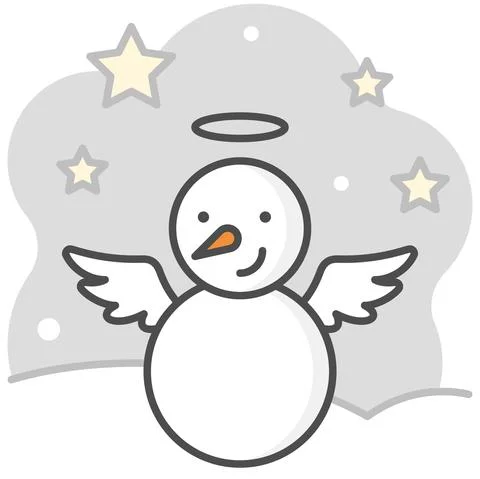 Snowman filled icon with background, vector illustration Stock Illustration