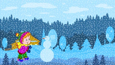 Snowman Stock Footage 135214091