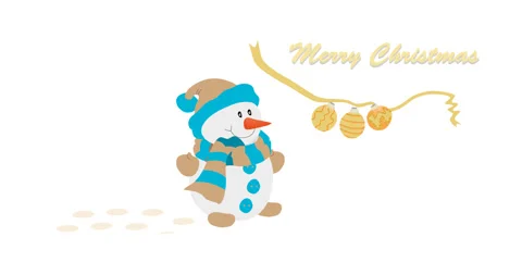 Snowman Stock Footage 144383555