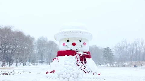 Snowman Vídeo Stock 343719455