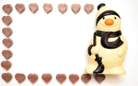 Snowman frame Stock Photos