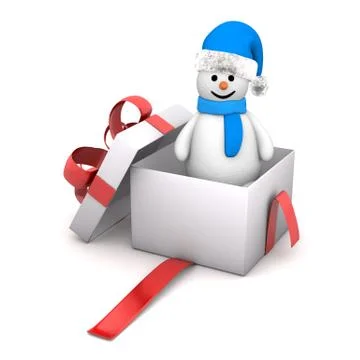 Snowman gift Stock Illustration