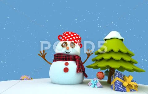 Snowman Gifts.jpg Stock Illustration