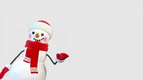 Snowman greeting from corner 库存影片 165024714