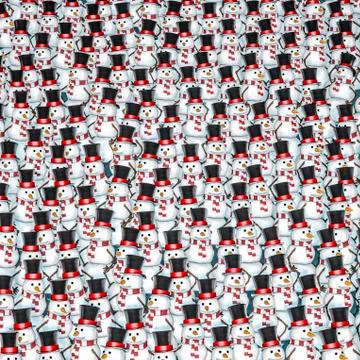 Snowman group Illustrazione stock