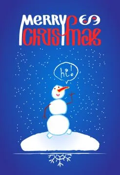 Snowman, hand drawn Stock Illustration