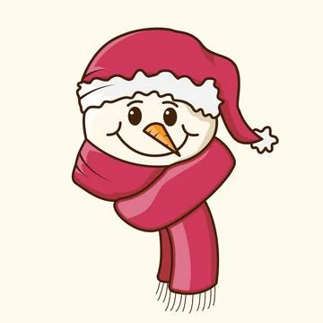 Snowman Head Stock Illustration