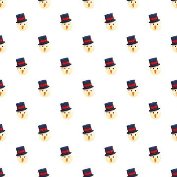 Snowman head pattern for winter holiday design イラスト素材