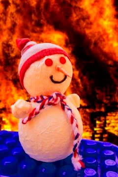 Snowman in hell 写真素材