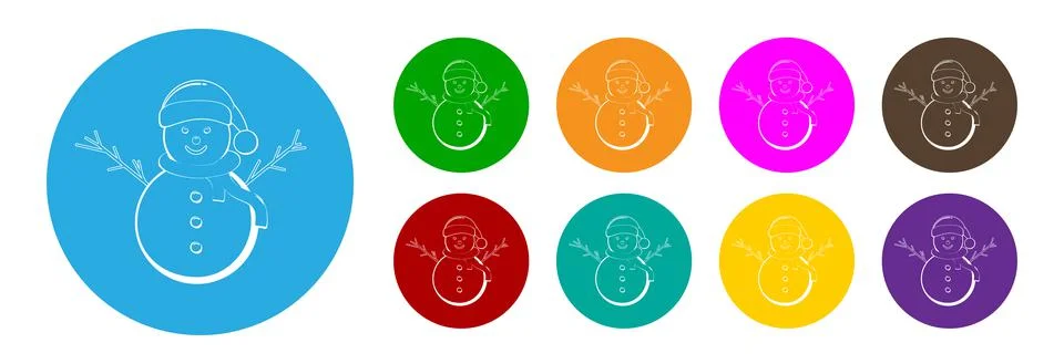 Snowman icon. Stock Illustration