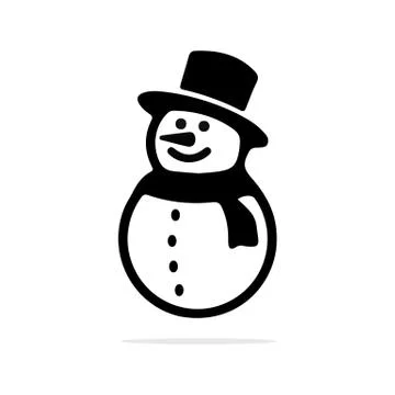Snowman icon. Vector concept illustration for design. Stock Illustration