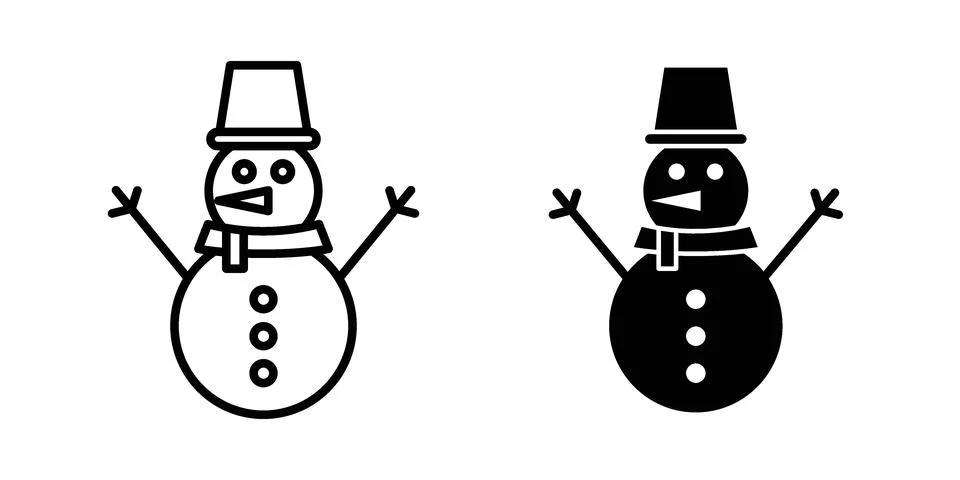 Snowman icon vector design illustrations Stock Illustration